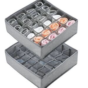 Gray Fabric Drawer Organizer